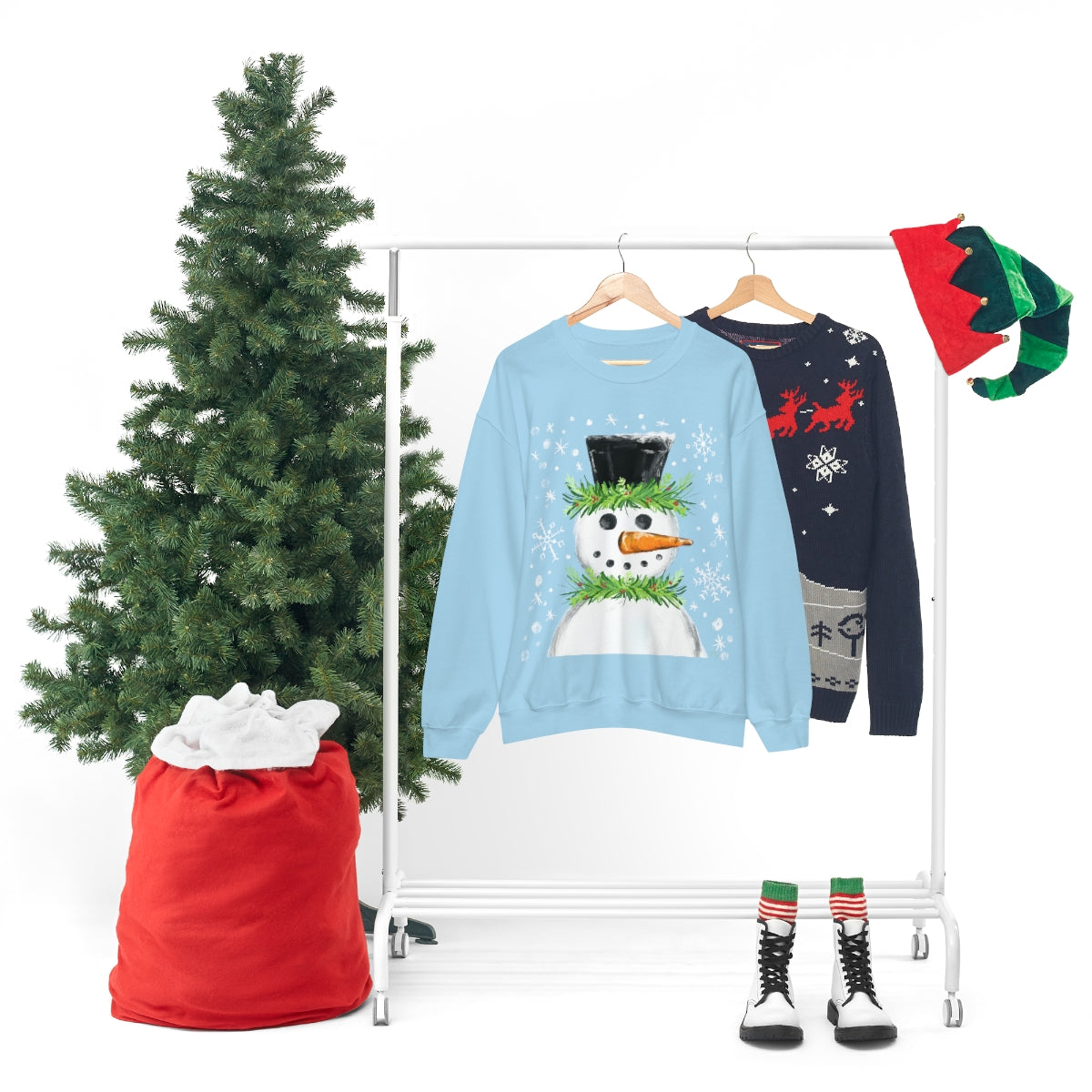 Festive snowman crewneck