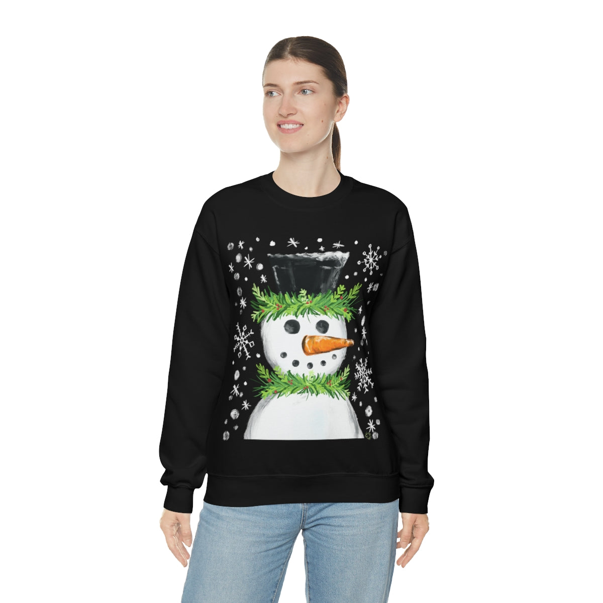 Festive snowman crewneck