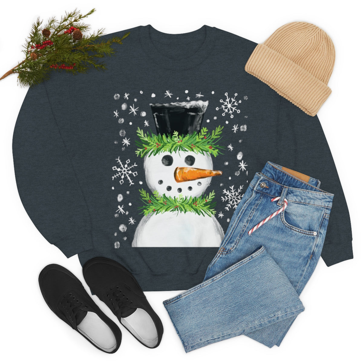 Festive snowman crewneck