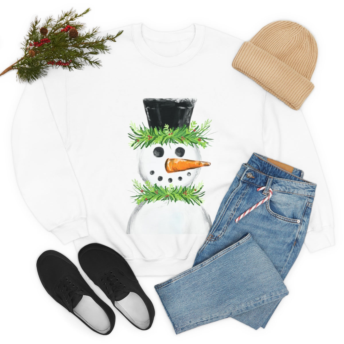Festive snowman crewneck