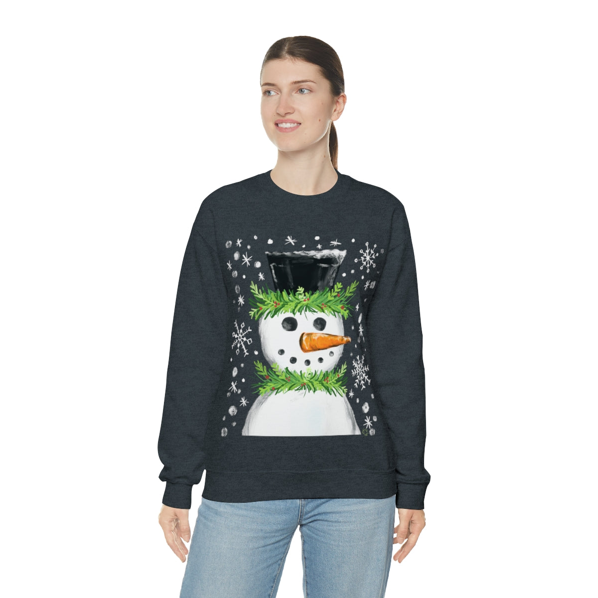 Festive snowman crewneck