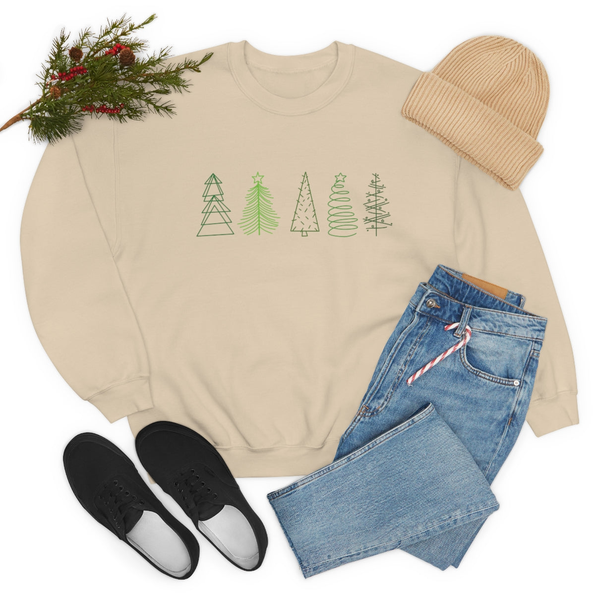 Festive Trees Crewneck
