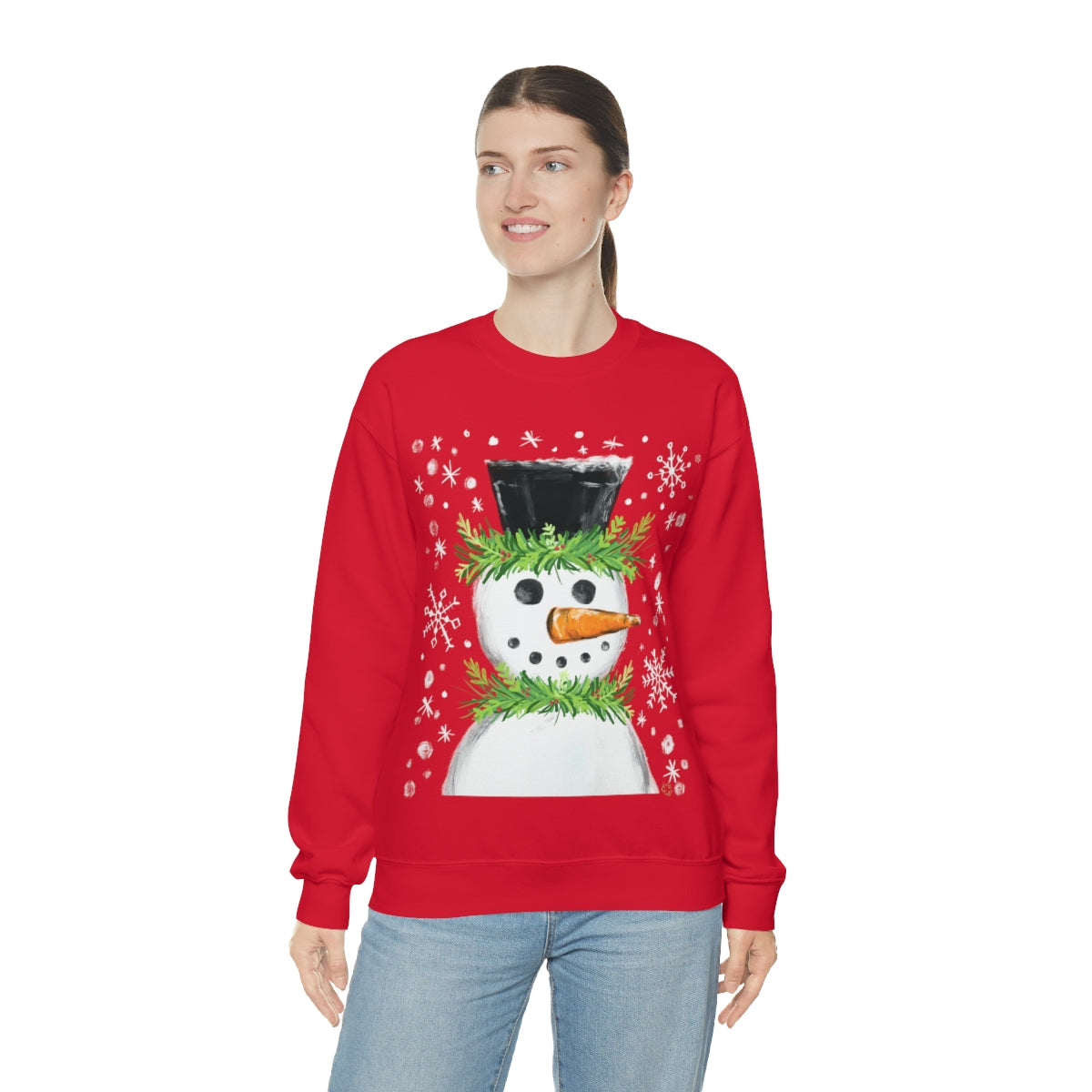 Festive snowman crewneck