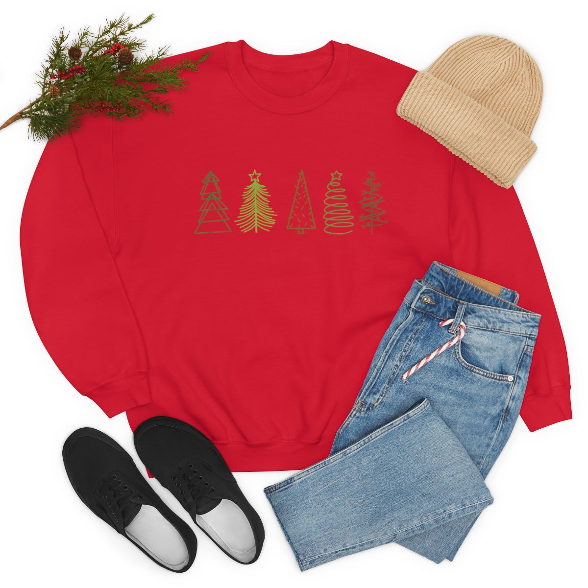 Festive Trees Crewneck