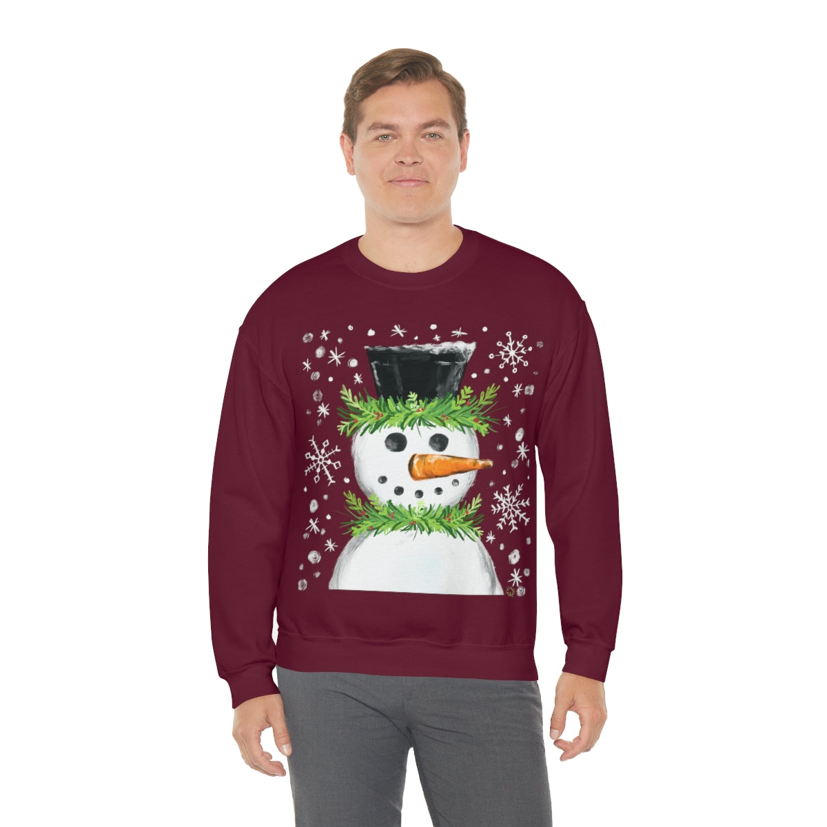 Festive snowman crewneck