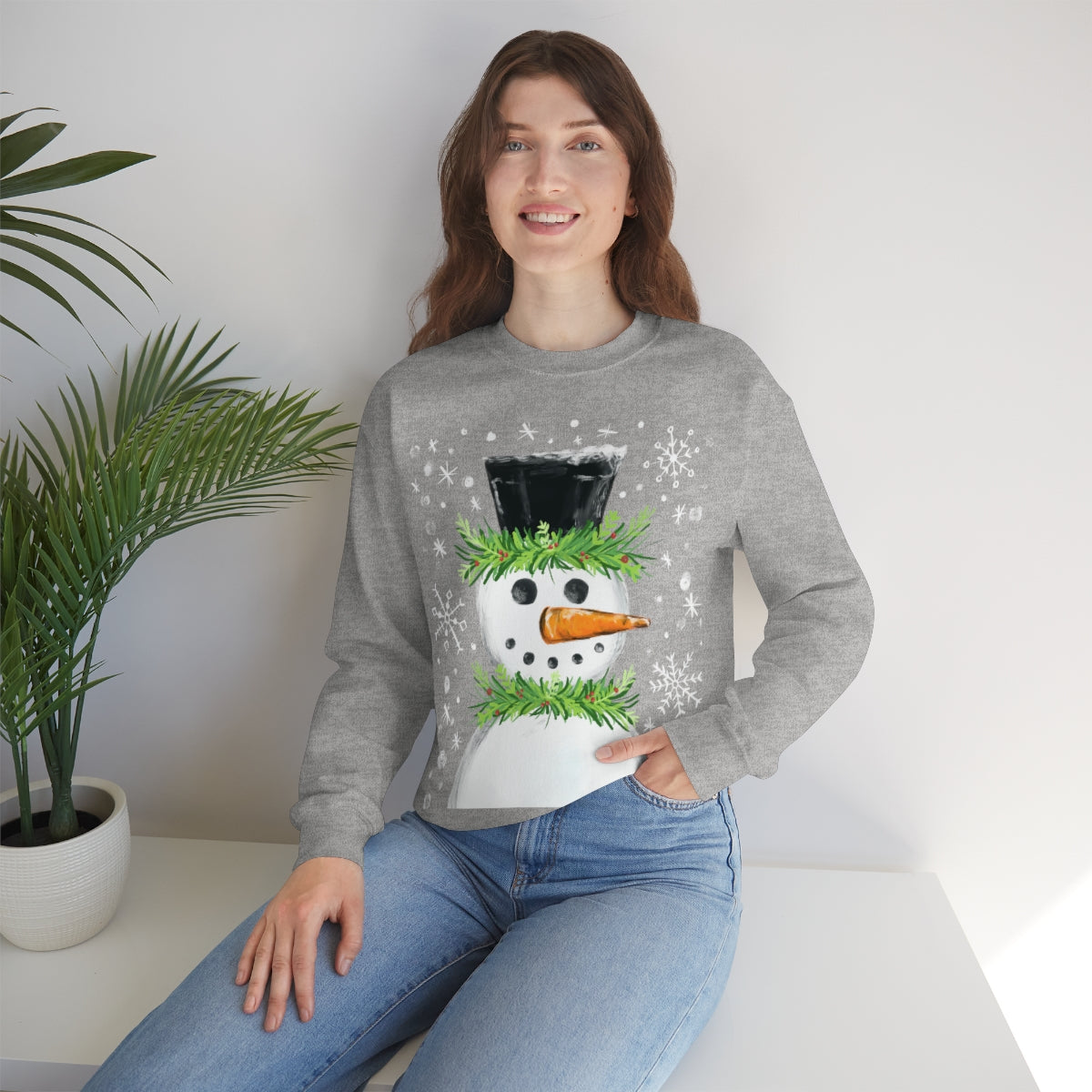 Festive snowman crewneck