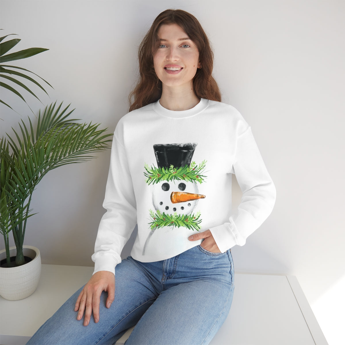 Festive snowman crewneck