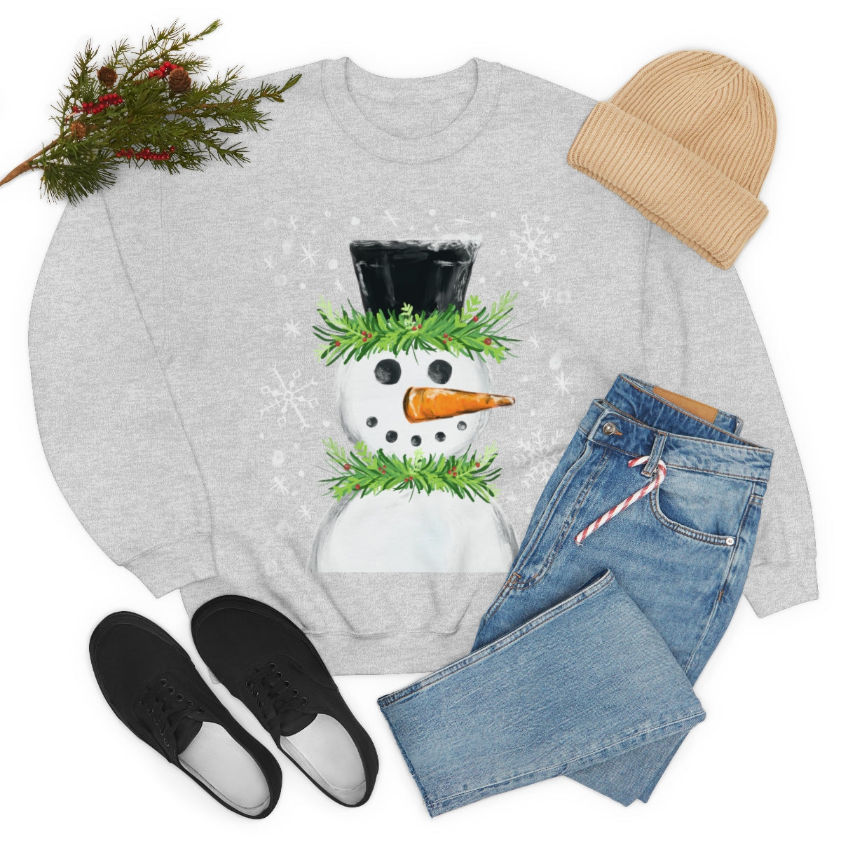 Festive snowman crewneck