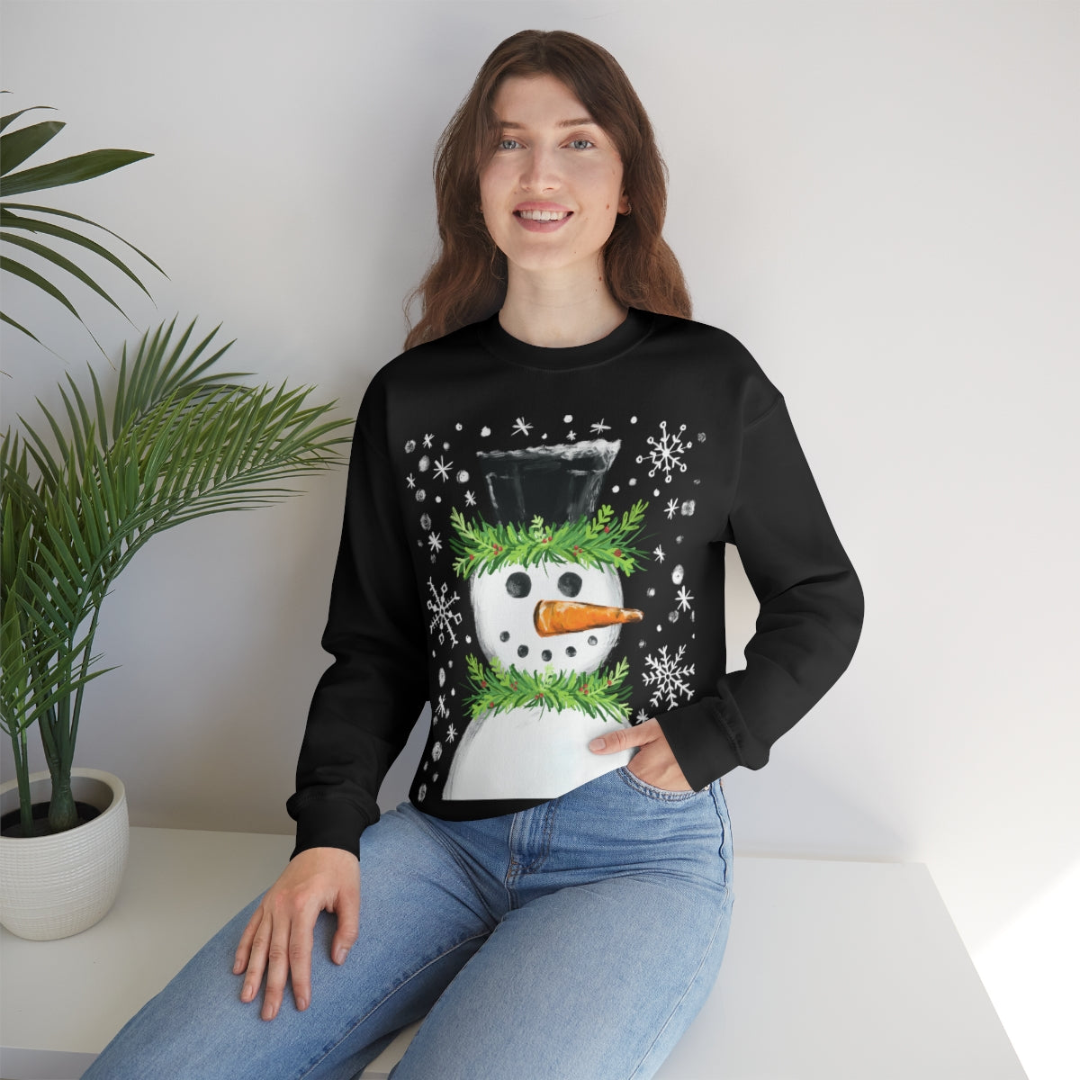 Festive snowman crewneck