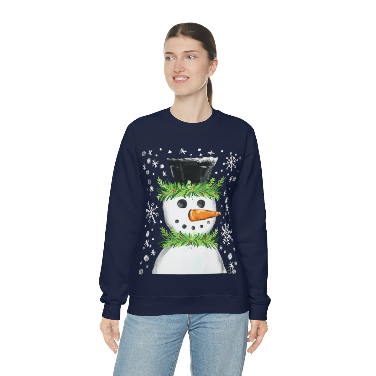 Festive snowman crewneck