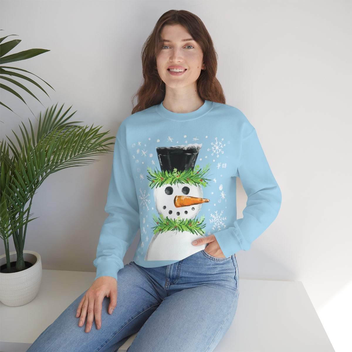 Festive snowman crewneck