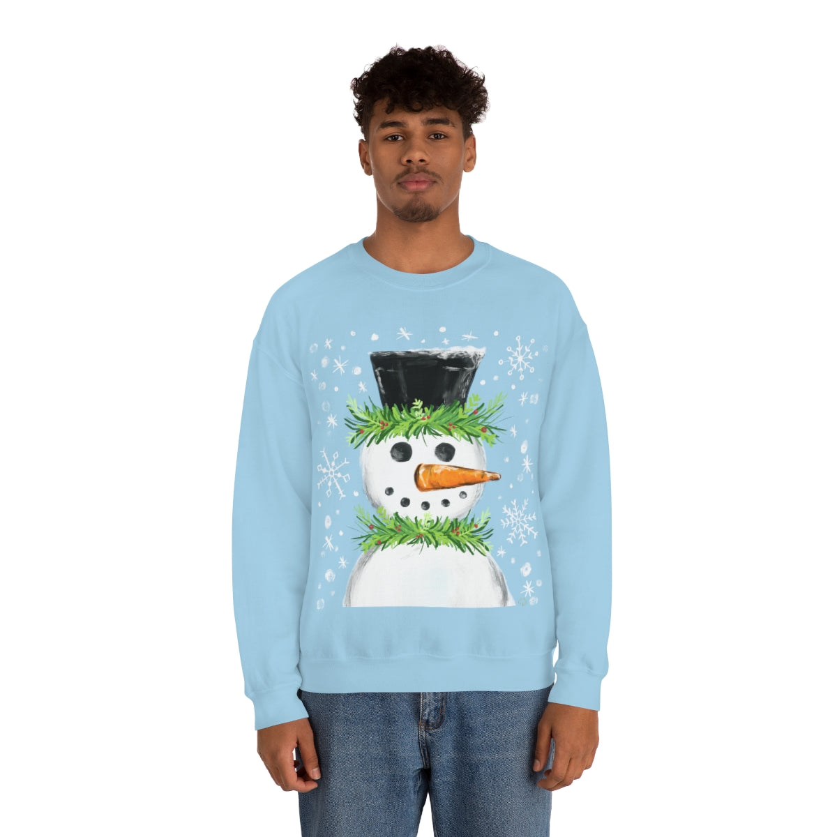 Festive snowman crewneck