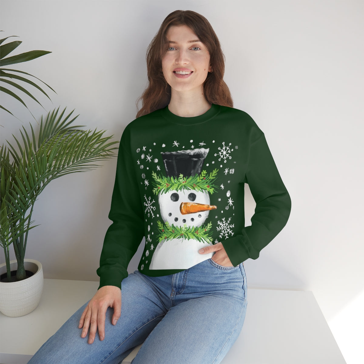 Festive snowman crewneck