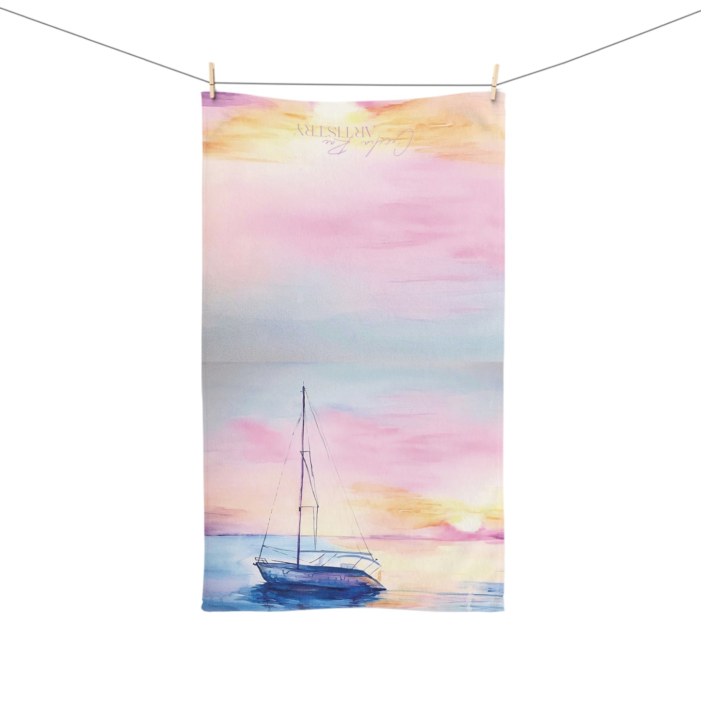“Her Calm Waters” Hand Towel
