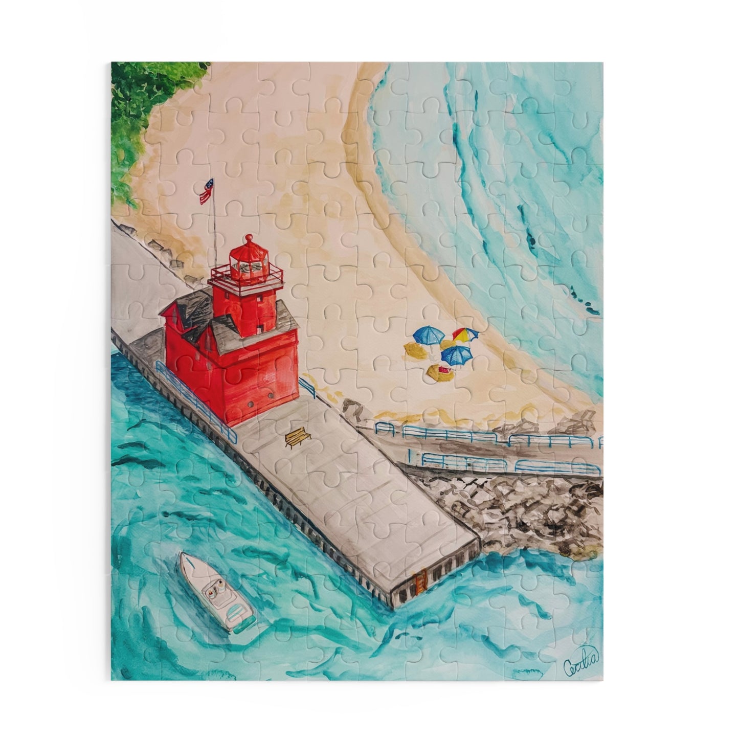 “Holland Lighthouse” Puzzle (120, 252, 500-Piece)