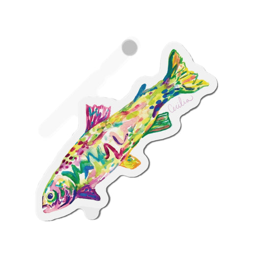Pink Fin Fish Magnet