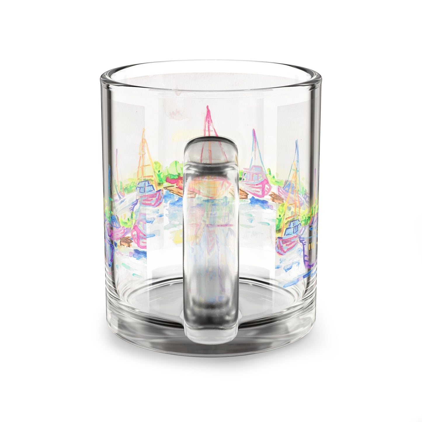 “Sailing By” Glass Mug