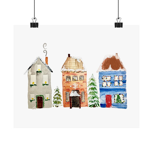 Christmas House Print