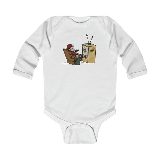 Football Santa Infant Long Sleeve Bodysuit