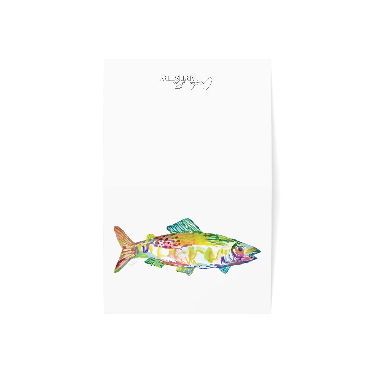 Teal Fin Greeting Cards