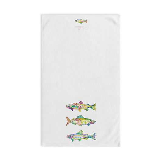 Upstream Fishes Hand Towel