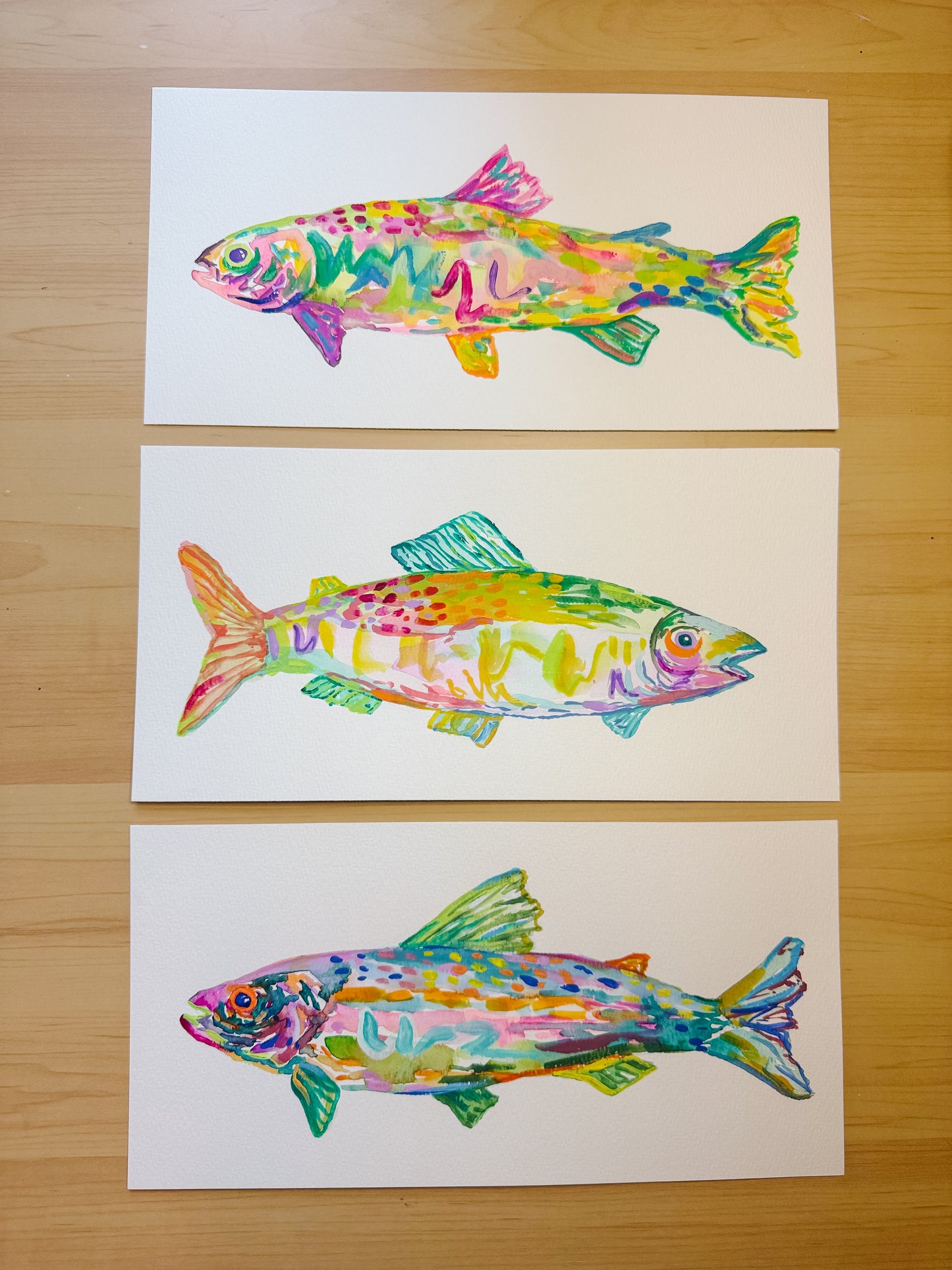 Original Painting- Pink Fin Trout