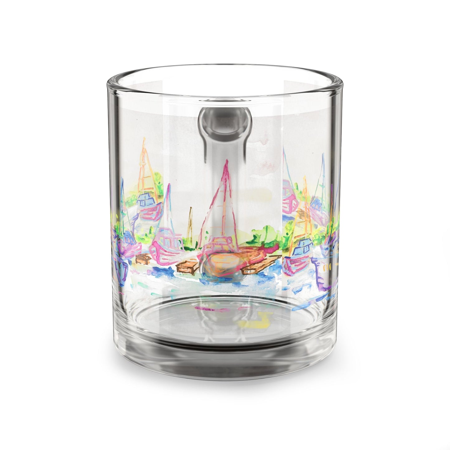 “Sailing By” Glass Mug