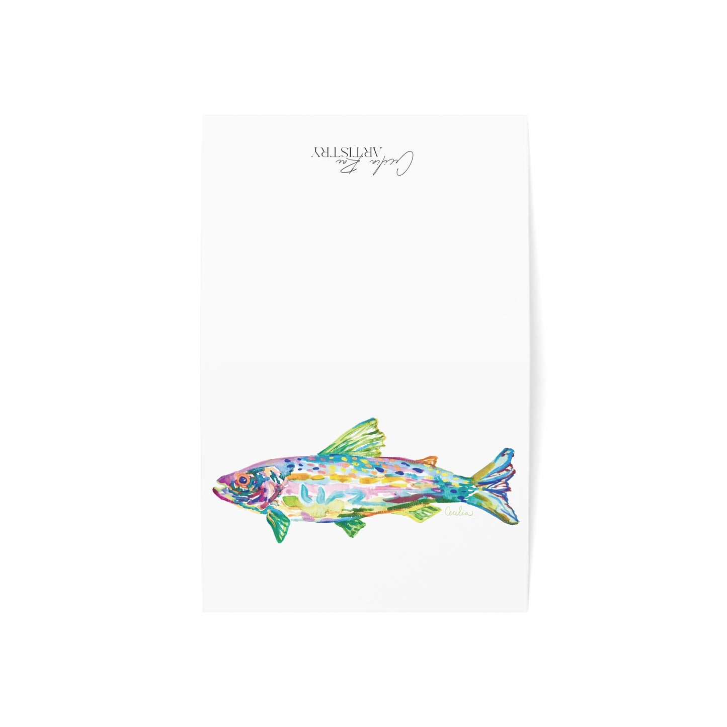 Green Fin Greeting Cards