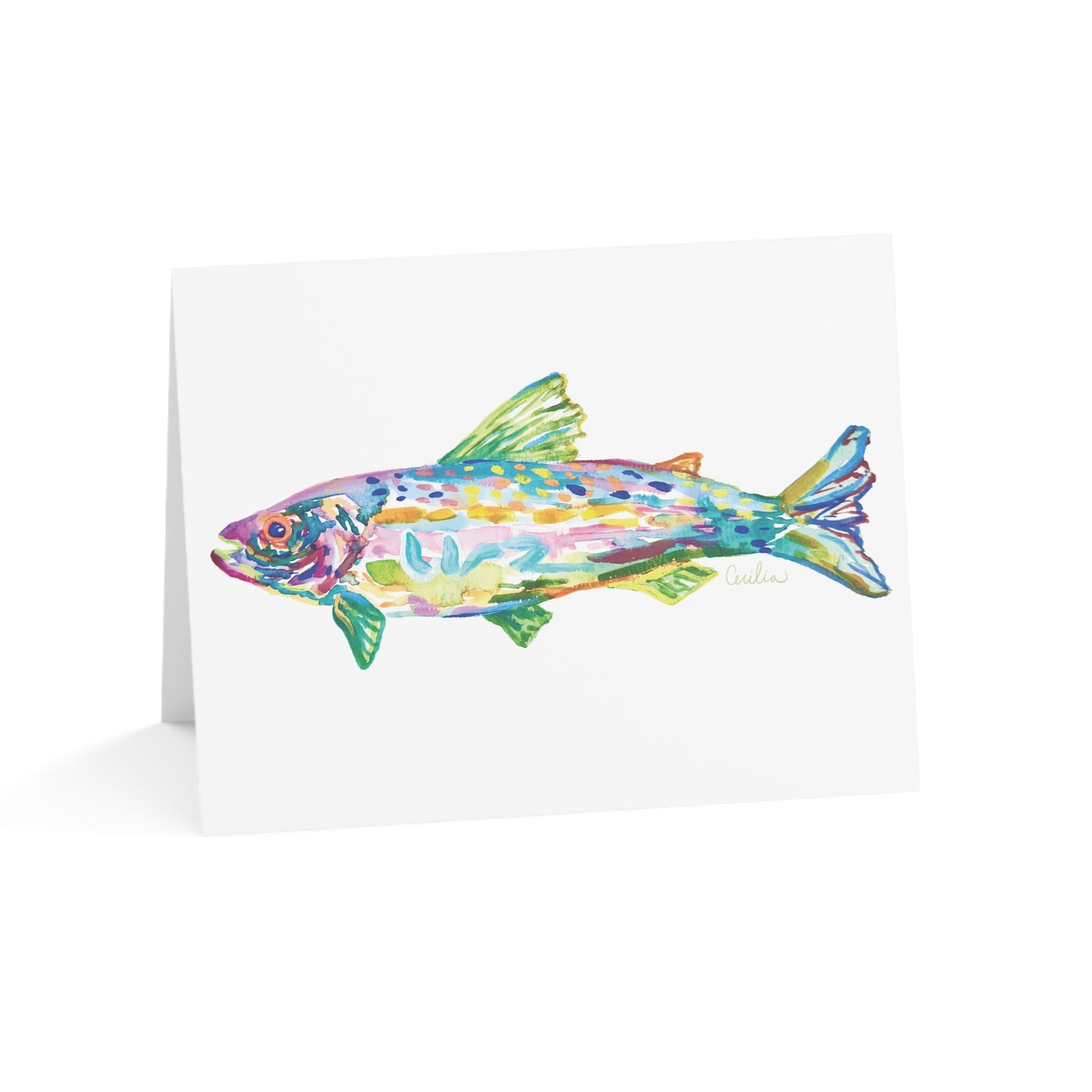 Green Fin Greeting Cards