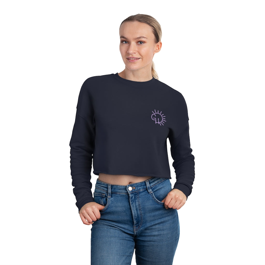 Floral Golf Bag Women's Cropped Sweatshirt